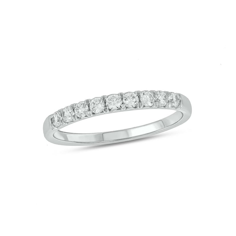 Lab Created 1 /3 Carat Lab-Grown Diamond Anniversary Ring in Sterling Silver