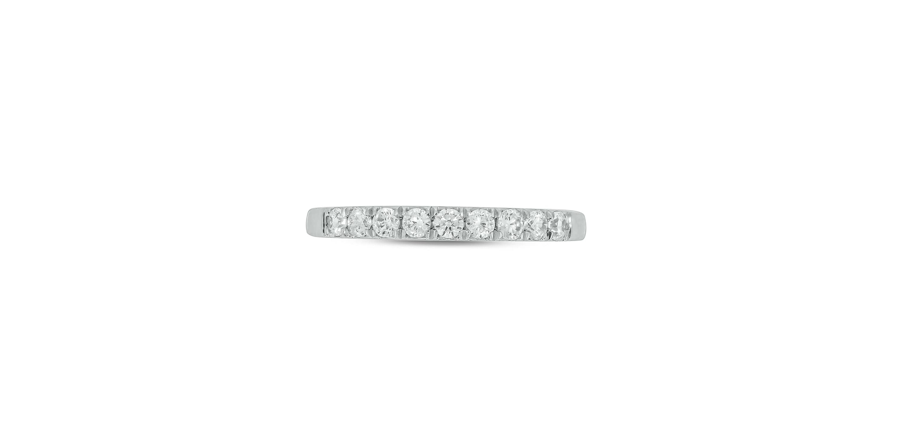 Lab Created 1 /3 Carat Lab-Grown Diamond Anniversary Ring in Sterling Silver
