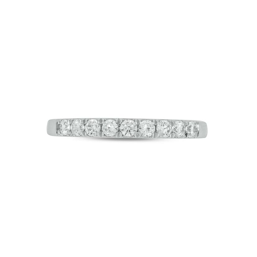 Lab Created 1 /3 Carat Lab-Grown Diamond Anniversary Ring in Sterling Silver
