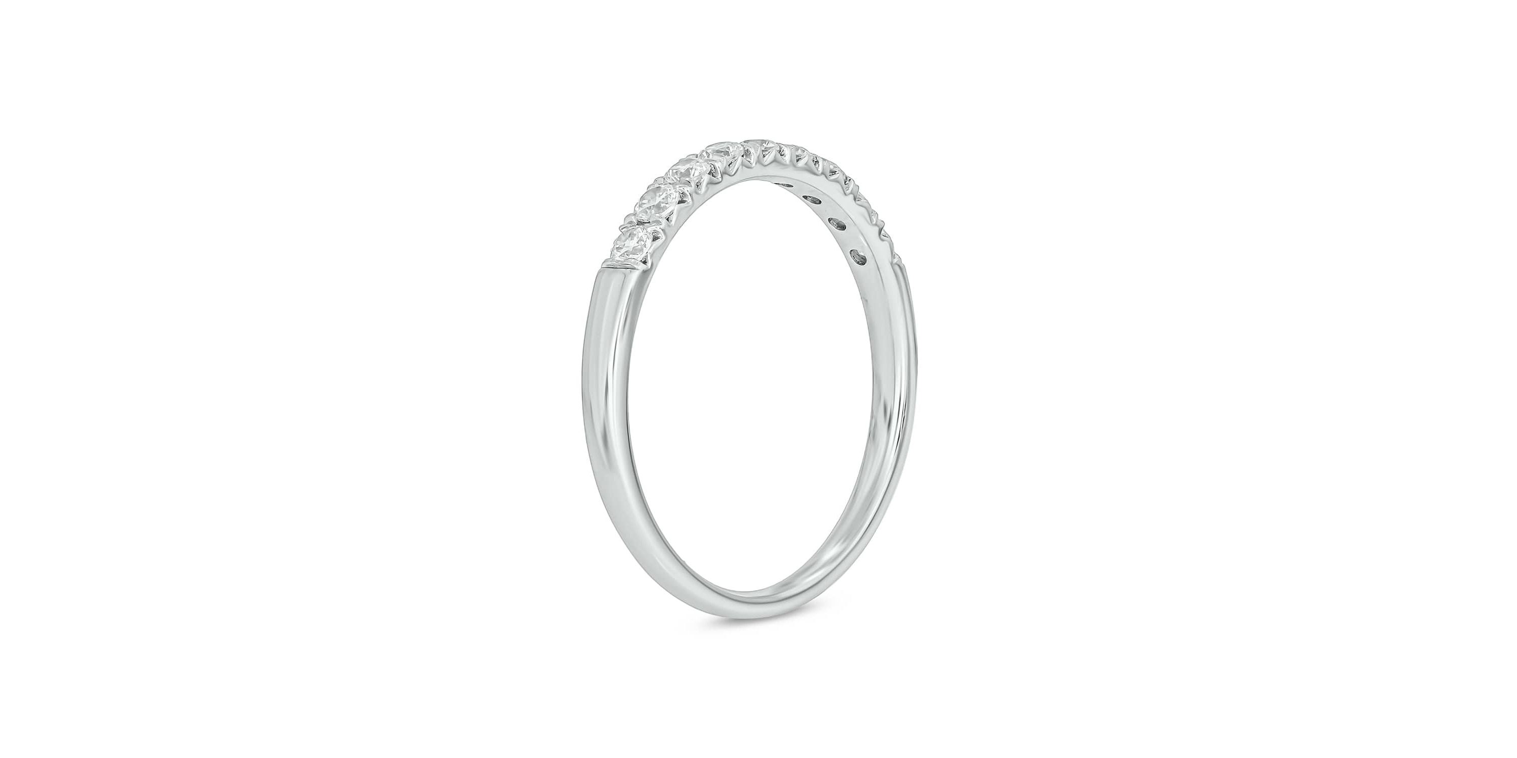 Lab Created 1 /3 Carat Lab-Grown Diamond Anniversary Ring in Sterling Silver