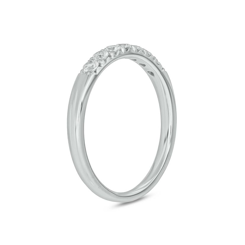 Lab Created 1/3 Carat Lab-Grown Diamond Elegant Anniversary Ring in Sterling Silver