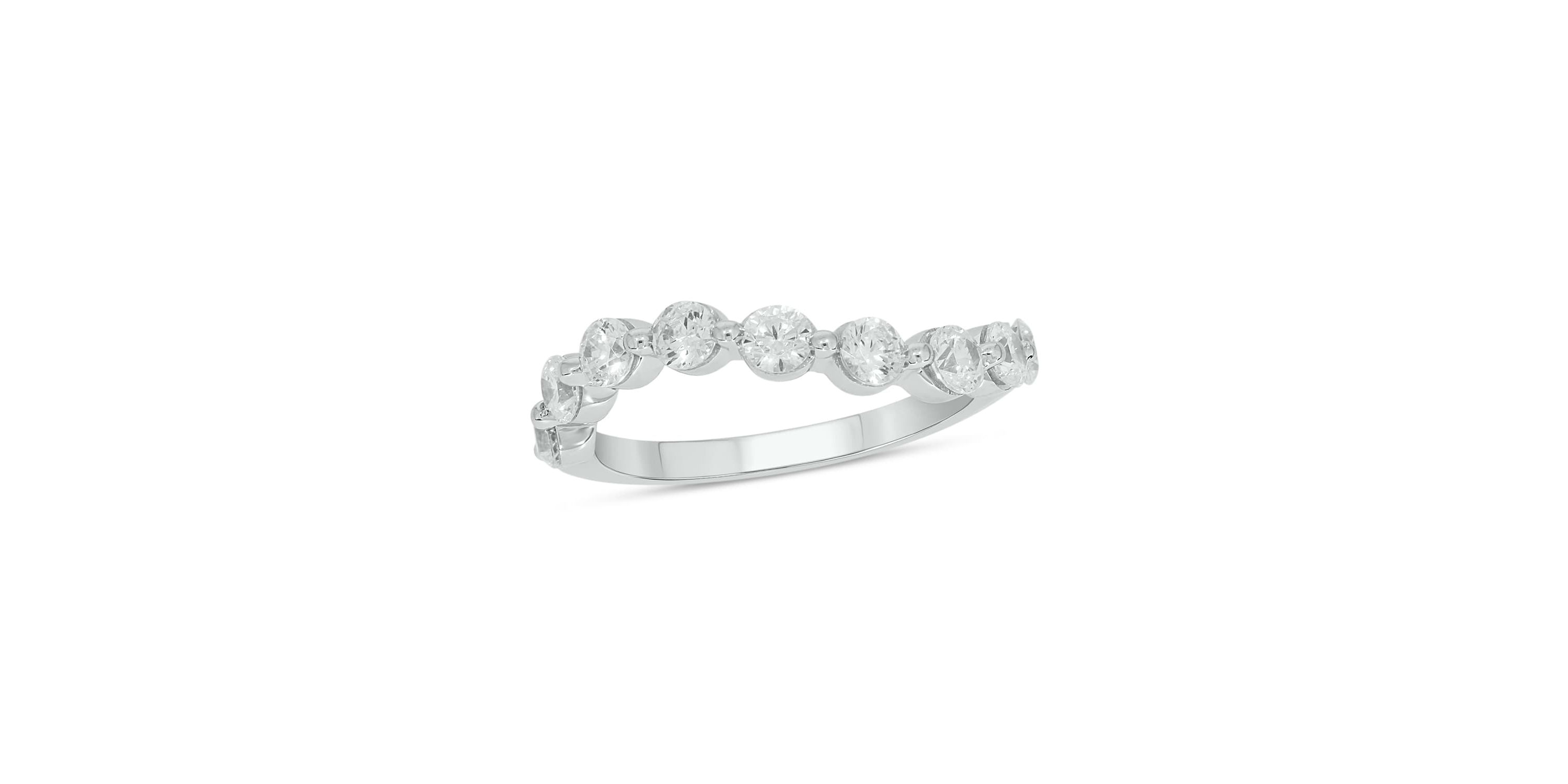 Lab Created 1 Carat Lab-Grown Diamond S Flow Single Prong Anniversary Ring in Sterling Silver
