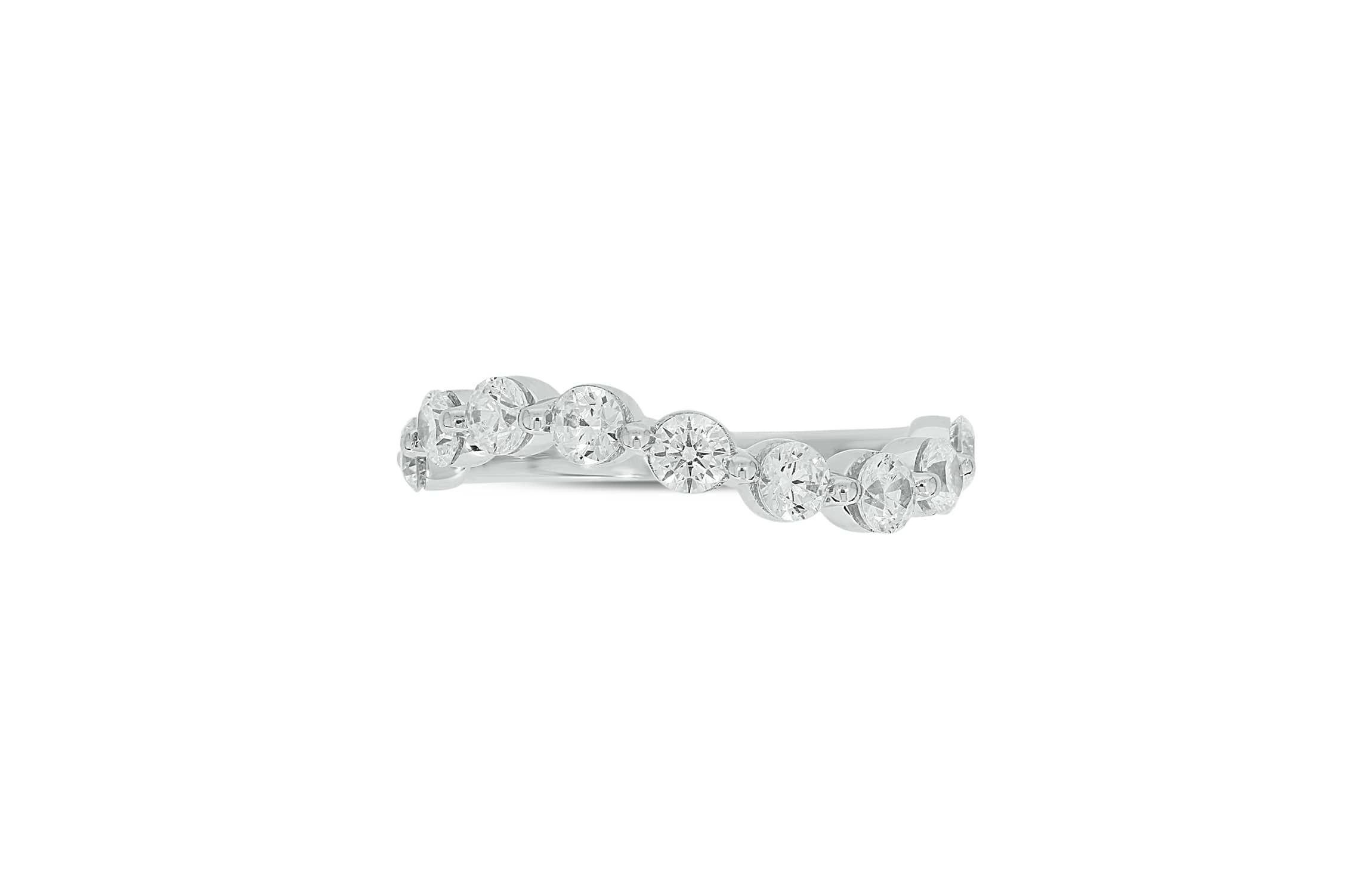 Lab Created 1 Carat Lab-Grown Diamond S Flow Single Prong Anniversary Ring in Sterling Silver