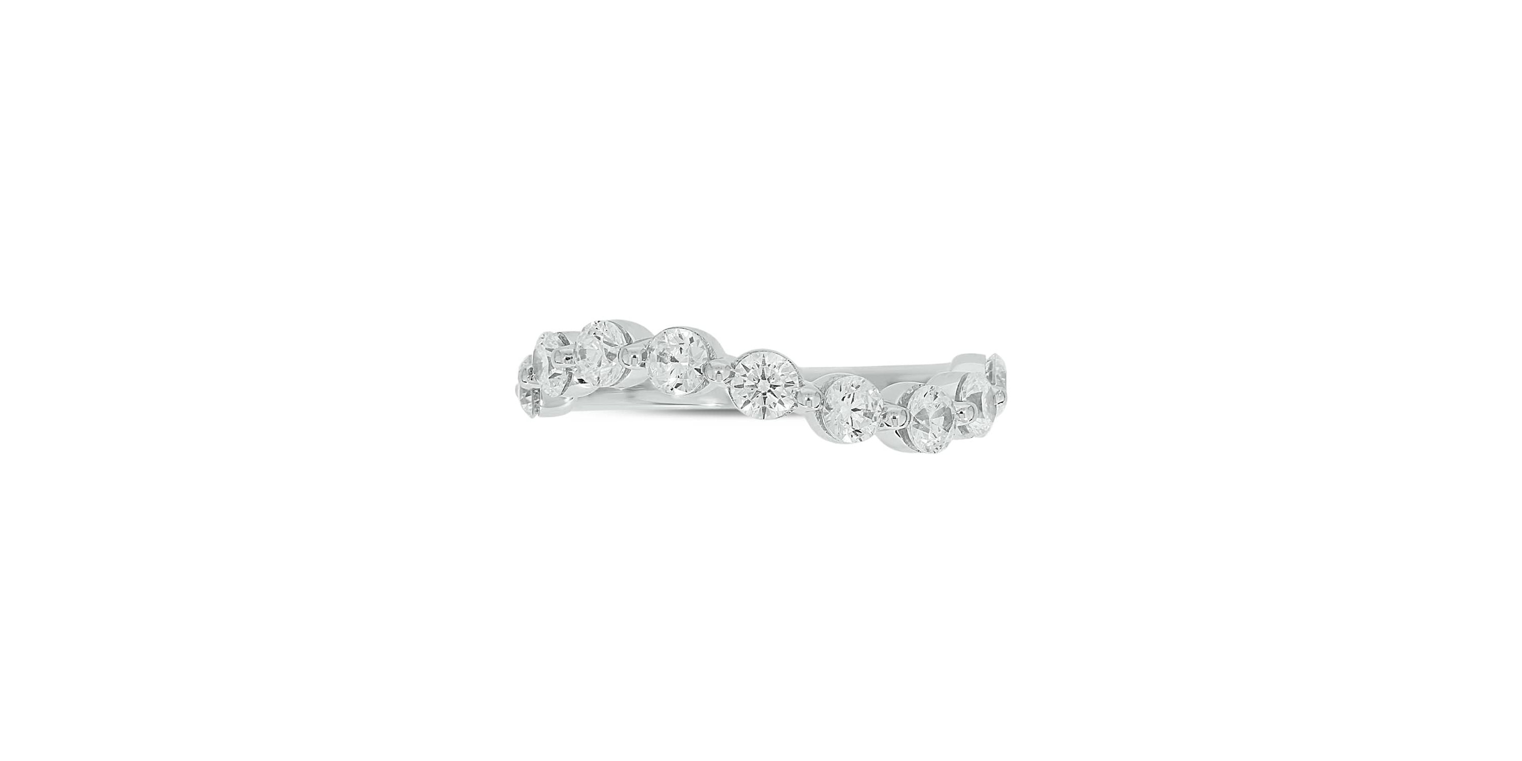 Lab Created 1 Carat Lab-Grown Diamond S Flow Single Prong Anniversary Ring in Sterling Silver