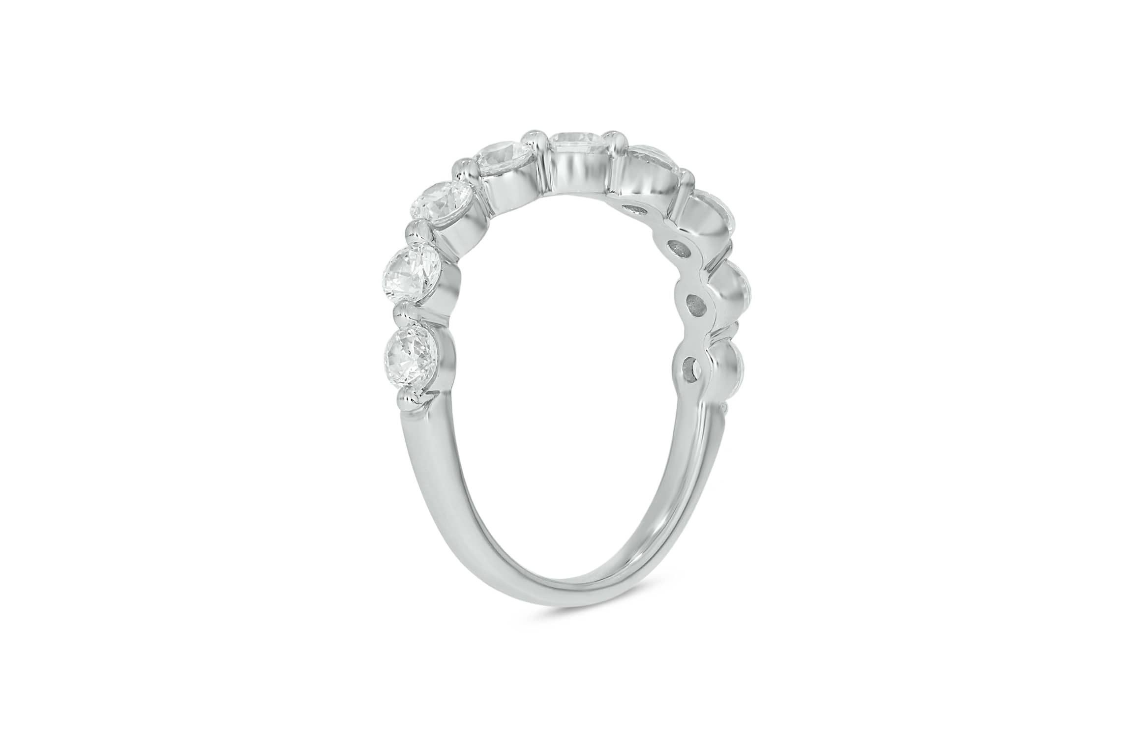 Lab Created 1 Carat Lab-Grown Diamond S Flow Single Prong Anniversary Ring in Sterling Silver
