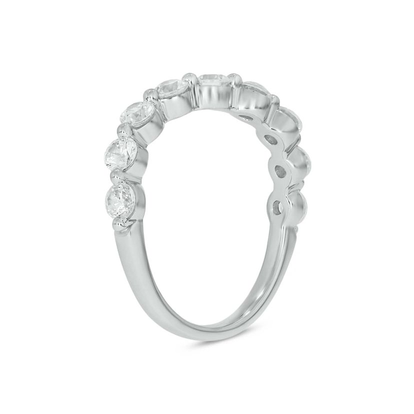 Lab Created 1 Carat Lab-Grown Diamond S Flow Single Prong Anniversary Ring in Sterling Silver