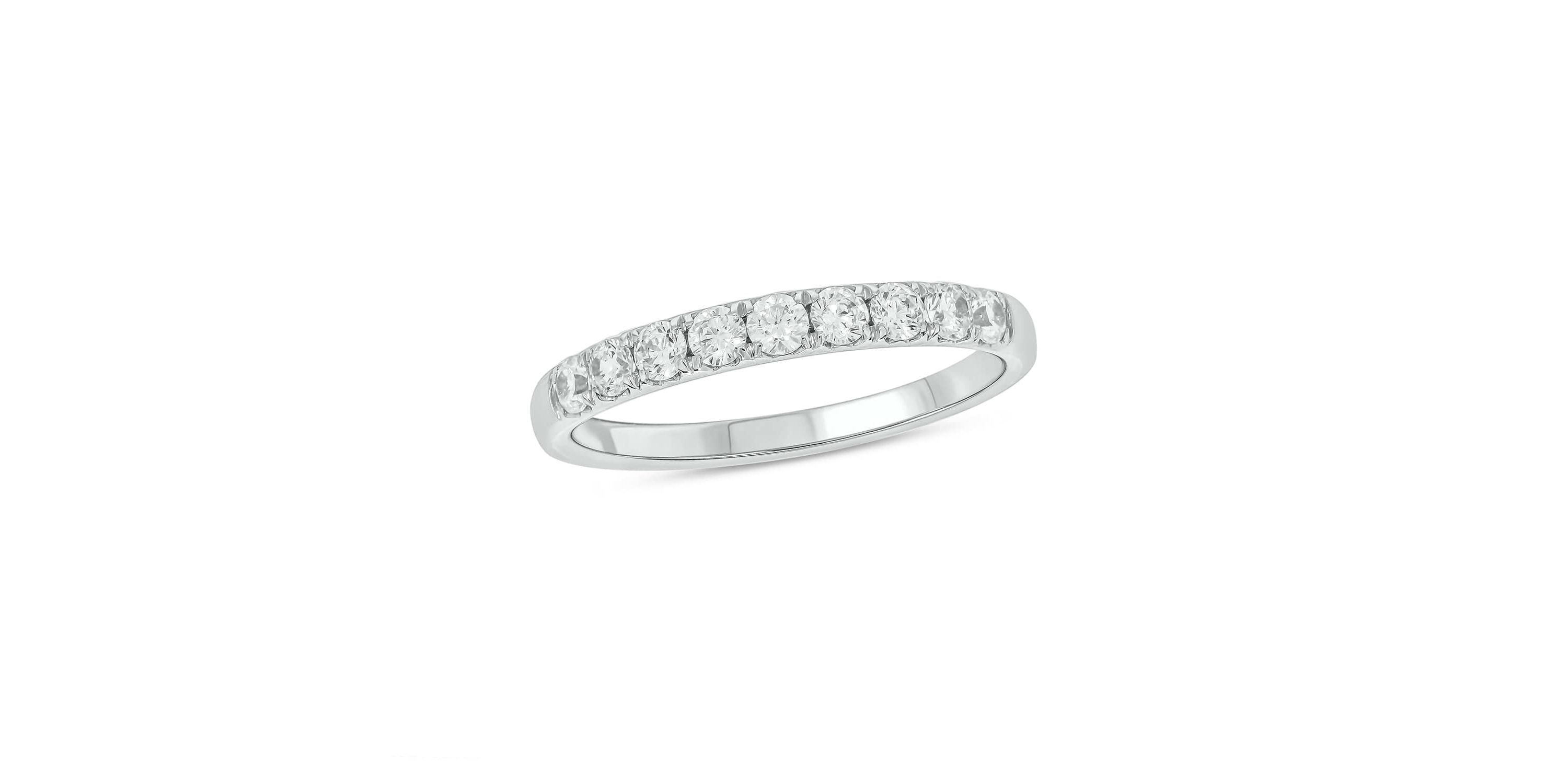 Lab Created 1 /2 Carat Lab-Grown Diamond Anniversary Ring in Sterling Silver