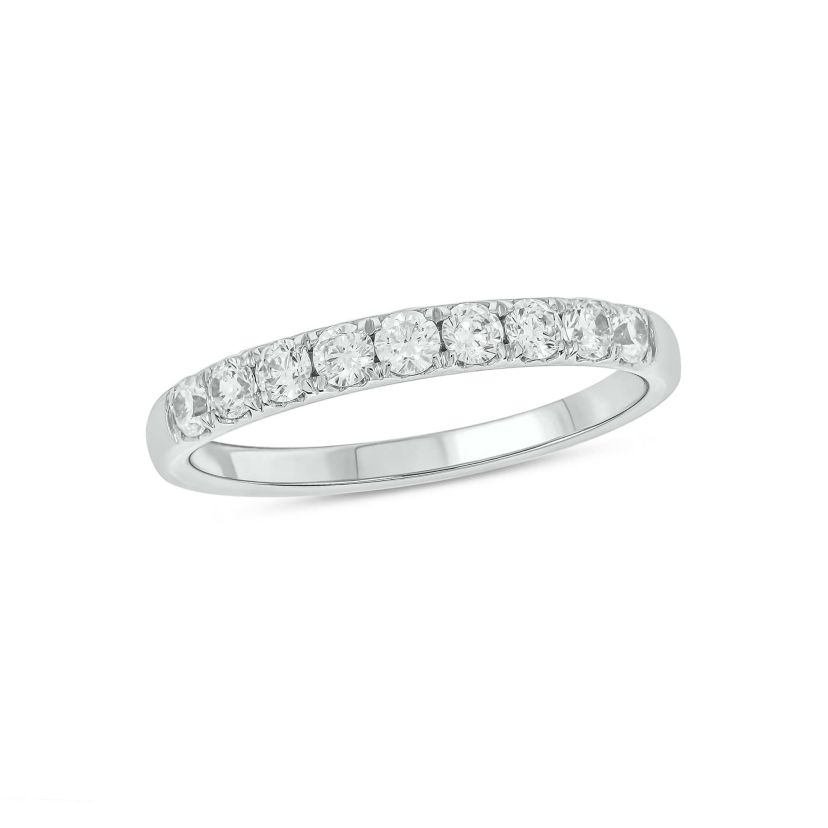 Lab Created 1 /2 Carat Lab-Grown Diamond Anniversary Ring in Sterling Silver