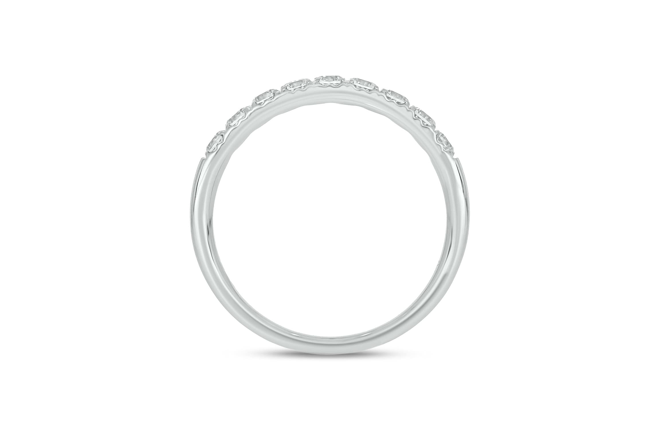 Lab Created 1 /2 Carat Lab-Grown Diamond Anniversary Ring in Sterling Silver