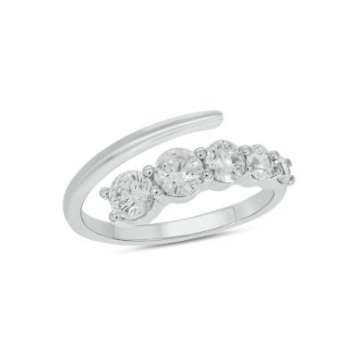 Belk & Co Lab Created 1 Carat Lab-Grown Diamond Open Fashion Ring in Sterling Silver, White, 9