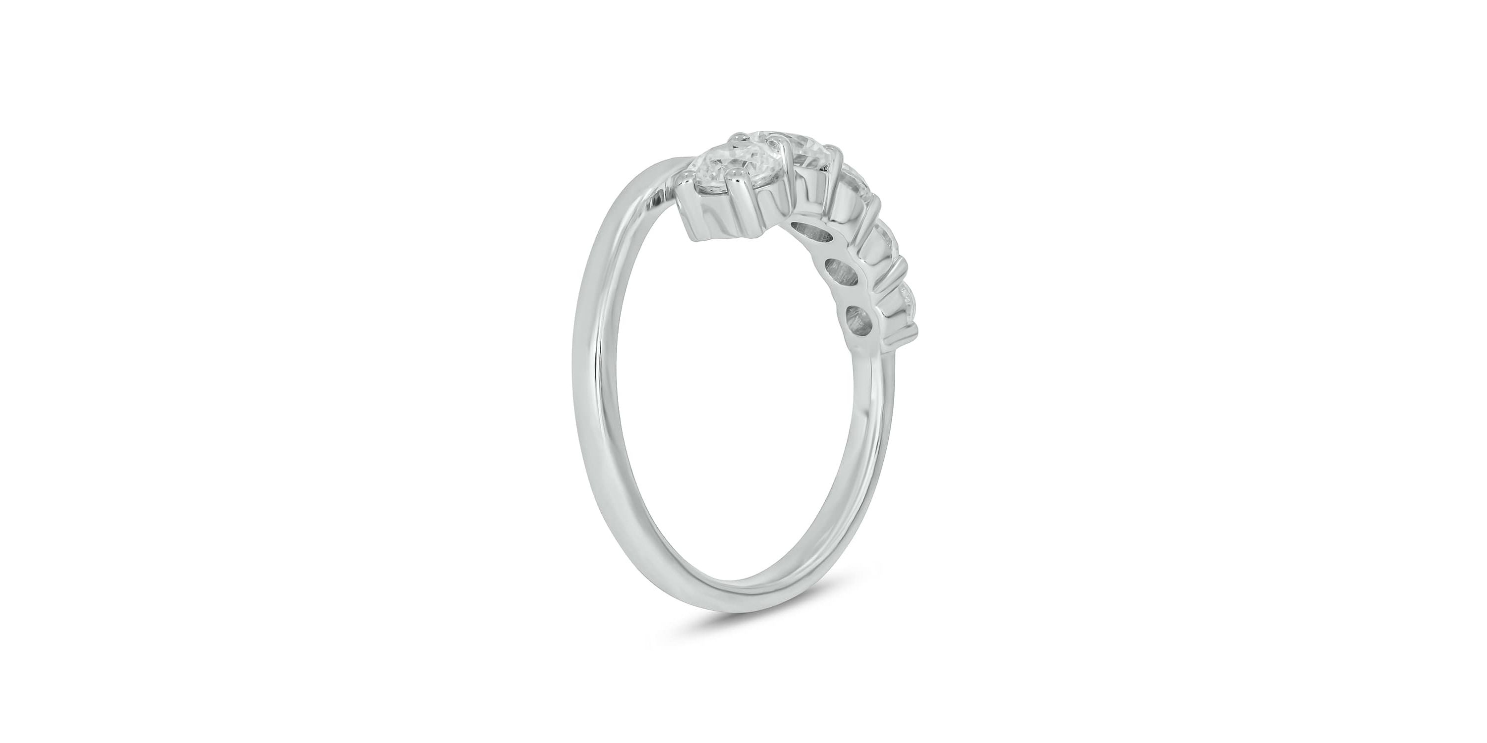 Lab Created 1 Carat Lab-Grown Diamond Open Fashion Ring in Sterling Silver