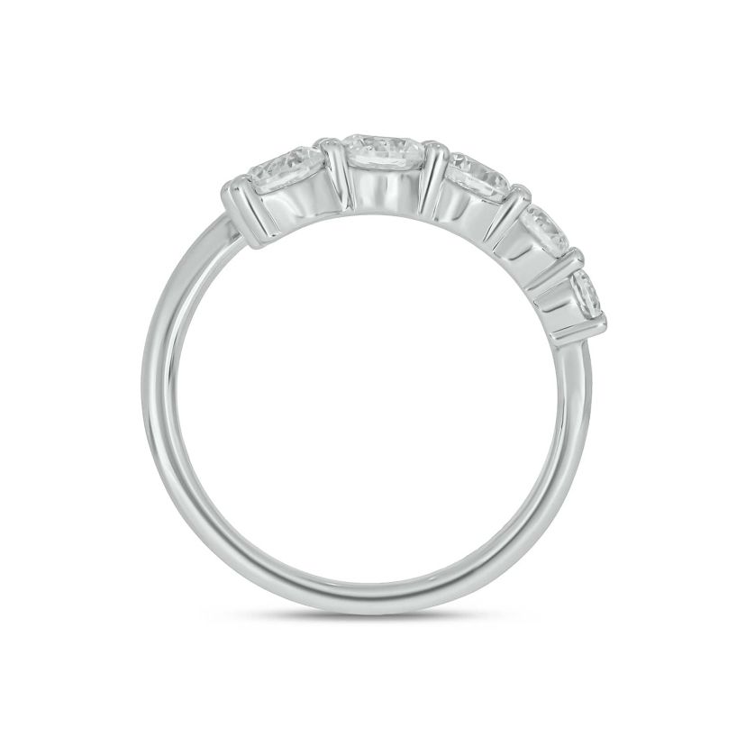 Lab Created 1 Carat Lab-Grown Diamond Open Fashion Ring in Sterling Silver