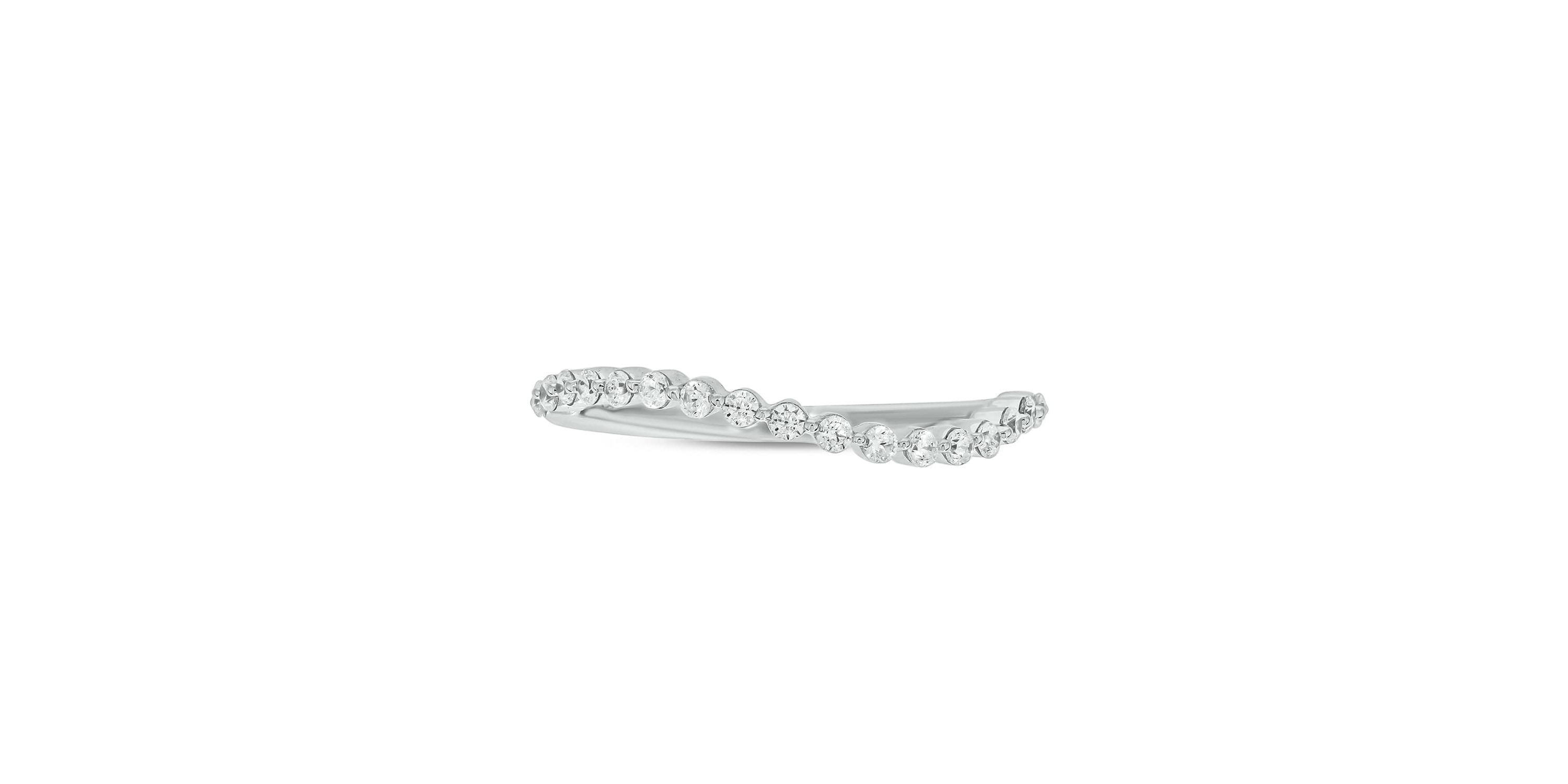 Lab Created 1/4 Carat Lab-Grown Diamond S Flow Single Prong Anniversary Ring in Sterling Silver