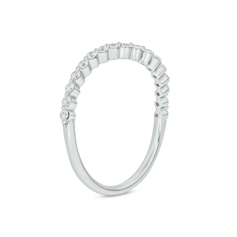 Lab Created 1/4 Carat Lab-Grown Diamond S Flow Single Prong Anniversary Ring in Sterling Silver