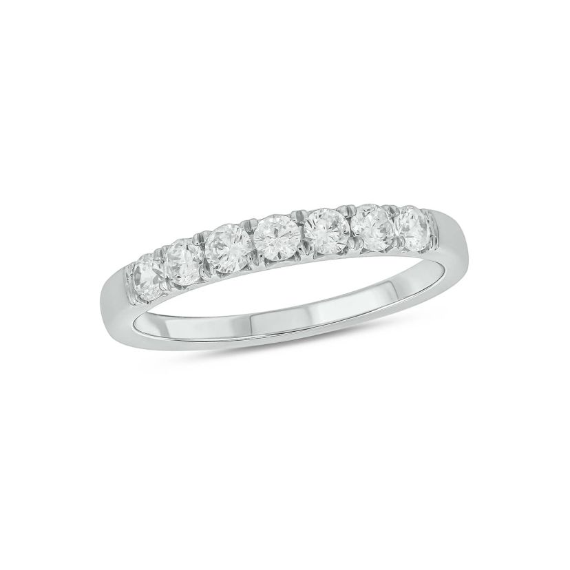 Lab Created 1/2 Carat Lab-Grown Diamond Luxurious Anniversary Ring in Sterling Silver