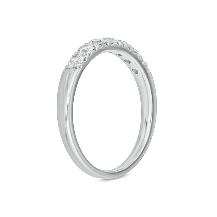 Lab Created 1/2 Carat Lab-Grown Diamond Luxurious Anniversary Ring in Sterling Silver