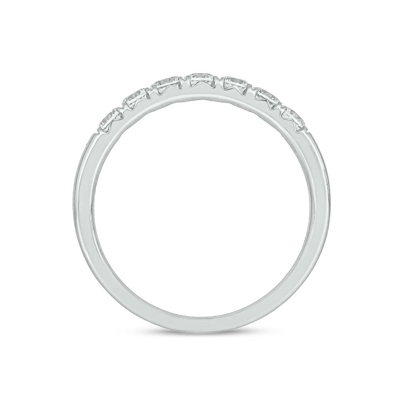 Lab Created 1/2 Carat Lab-Grown Diamond Luxurious Anniversary Ring in Sterling Silver
