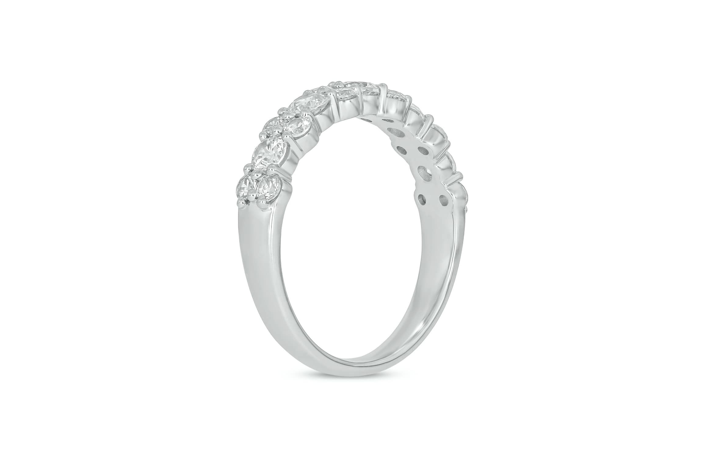 Lab Created 1 Carat Lab-Grown Diamond Elegant Two-Stone Anniversary Ring in Sterling Silver