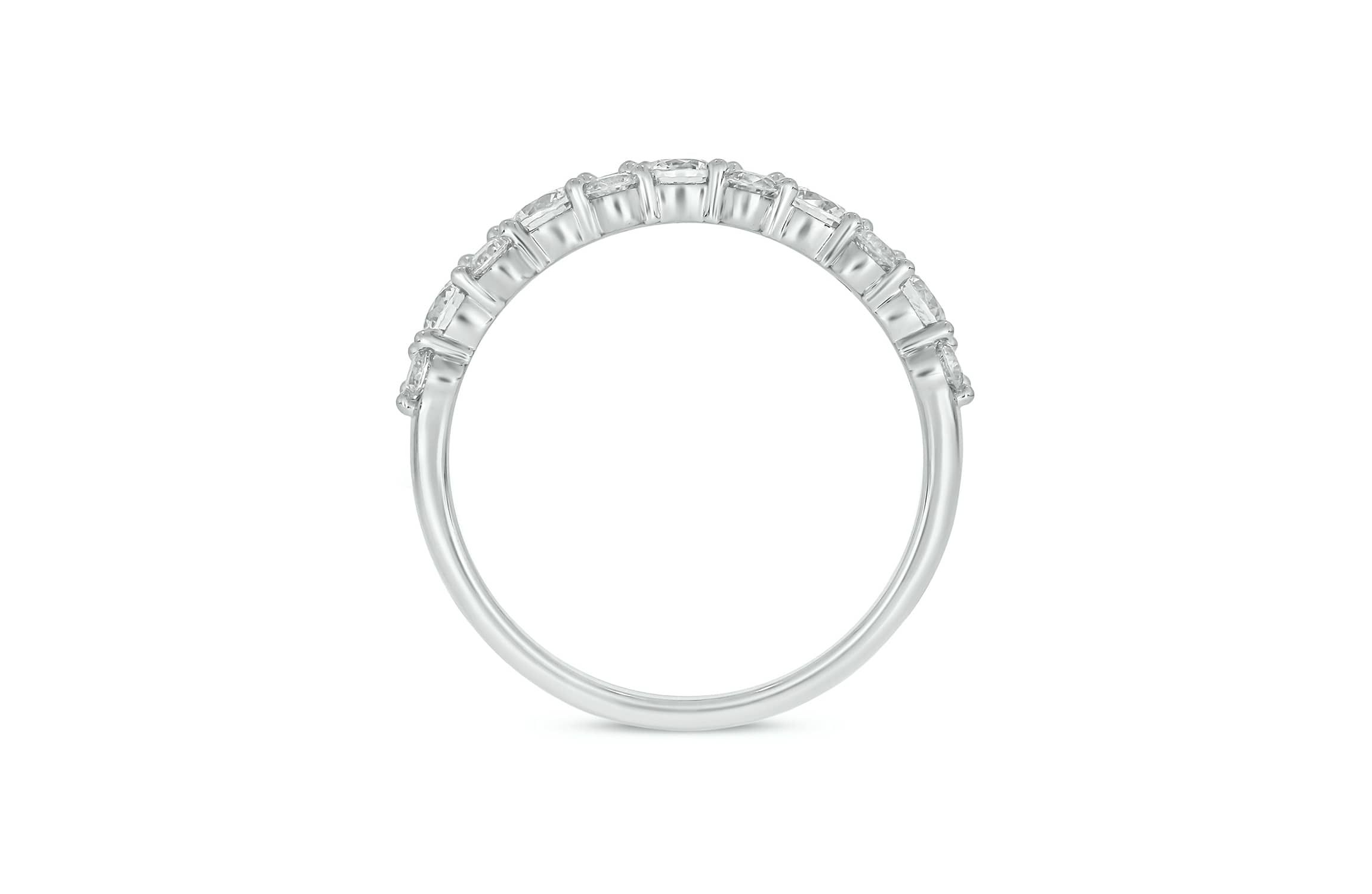 Lab Created 1 Carat Lab-Grown Diamond Elegant Two-Stone Anniversary Ring in Sterling Silver