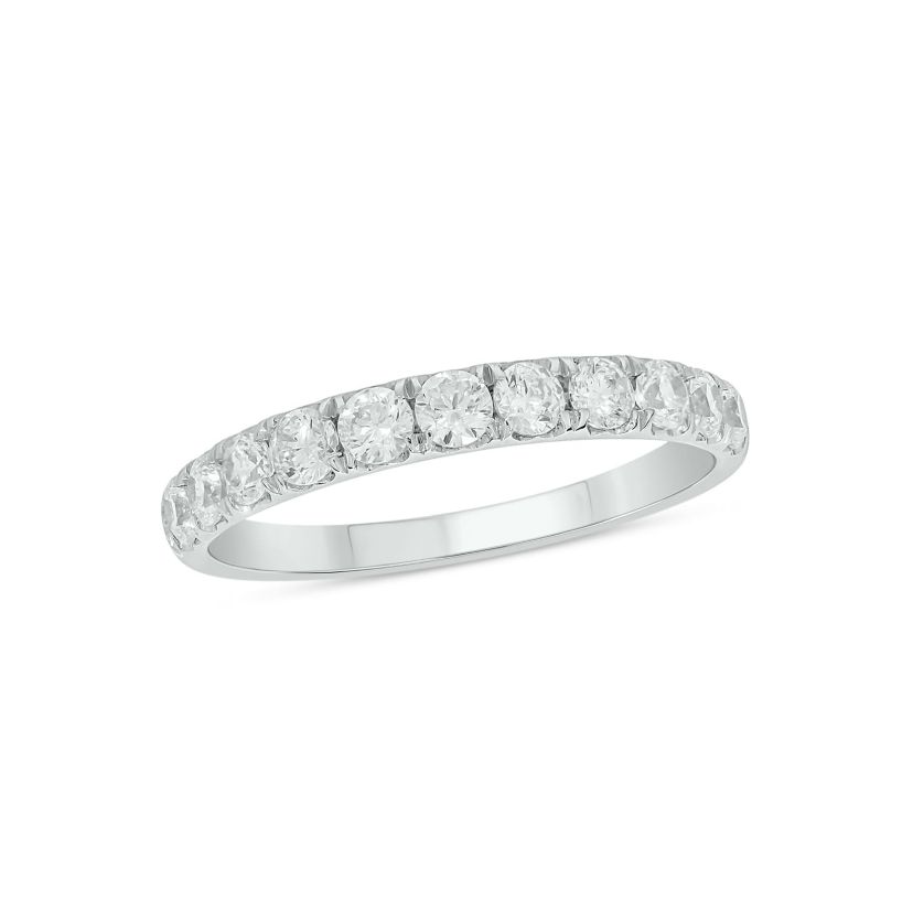 Lab Created 3/4 Carat Lab-Grown Diamond Elegant  Anniversary Ring in Sterling Silver