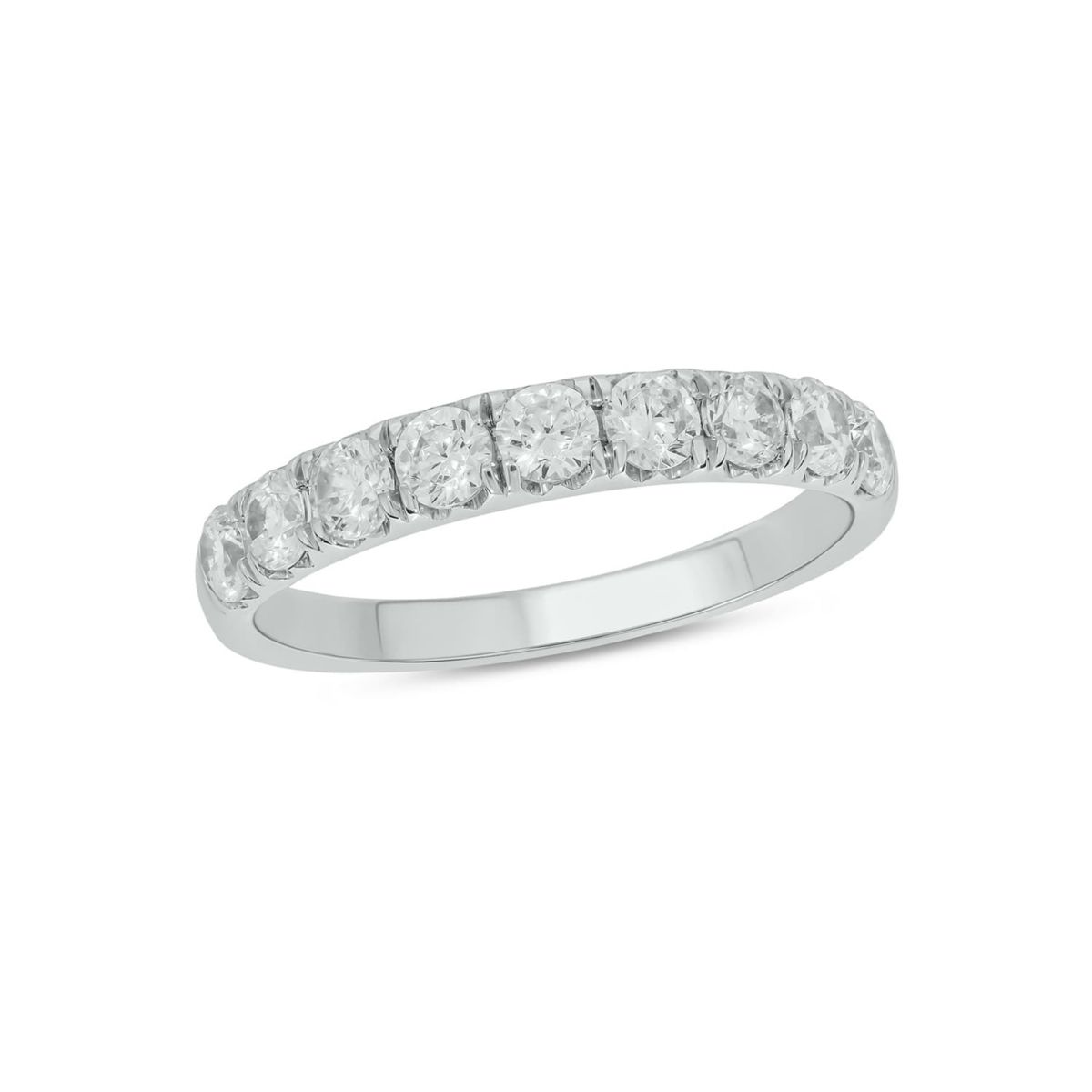 Lab Created 1 Carat Lab-Grown Diamond Anniversary Ring in Sterling Silver