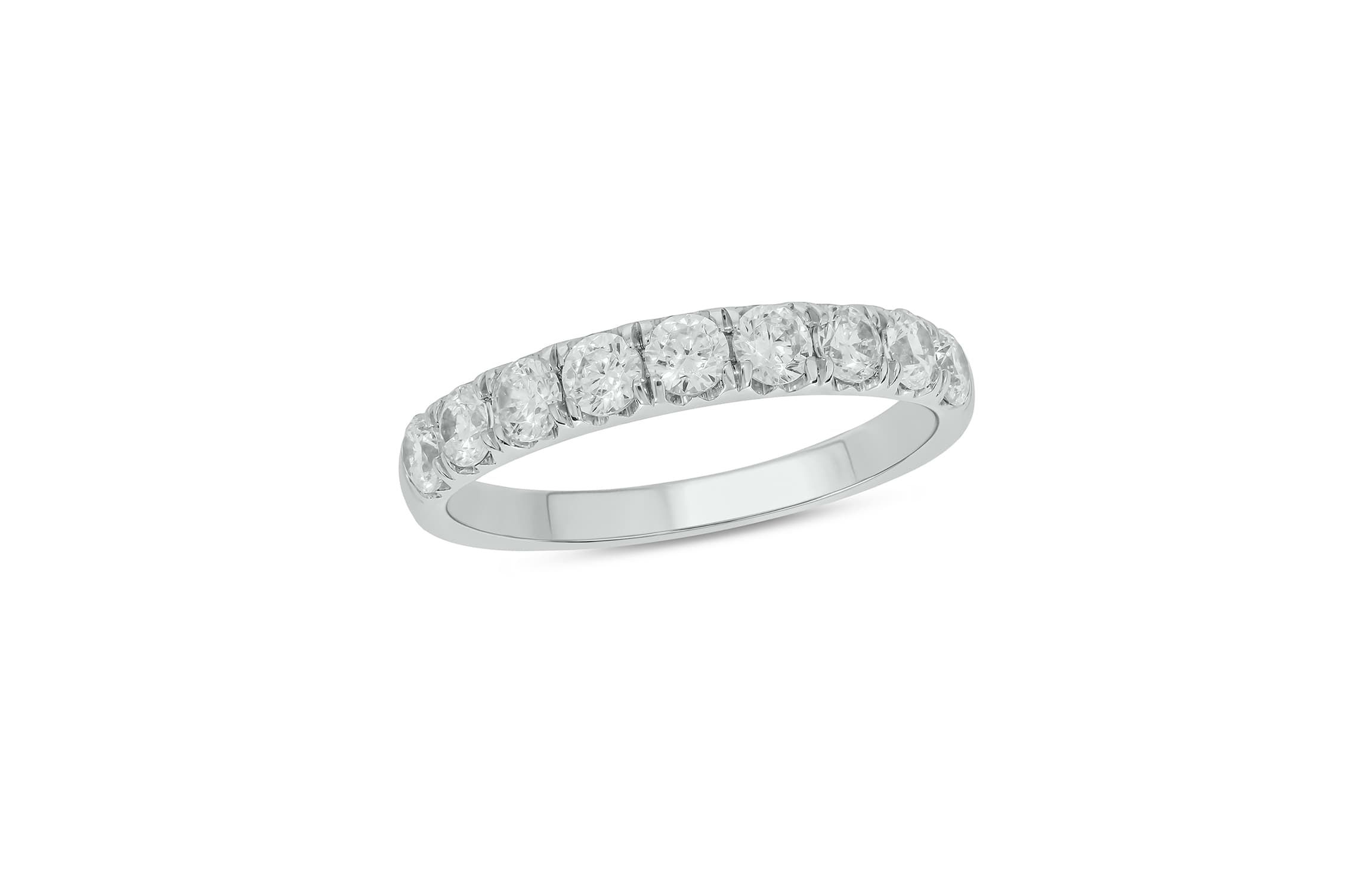 Lab Created 1 Carat Lab-Grown Diamond Anniversary Ring in Sterling Silver