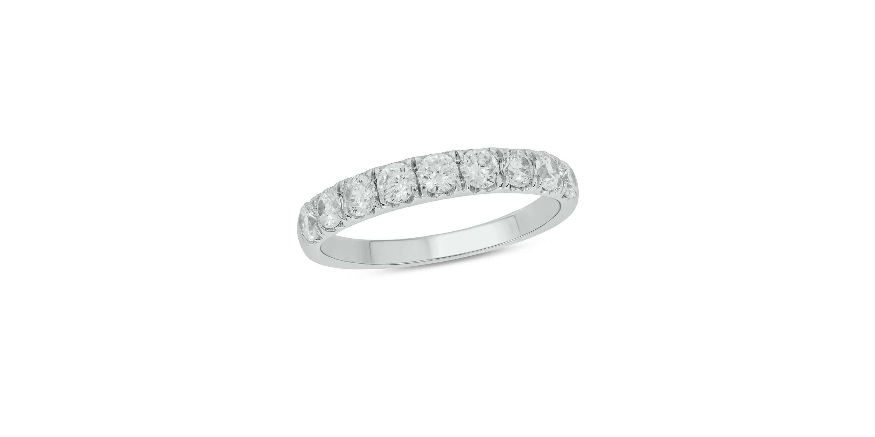 Lab Created 1 Carat Lab-Grown Diamond Anniversary Ring in Sterling Silver