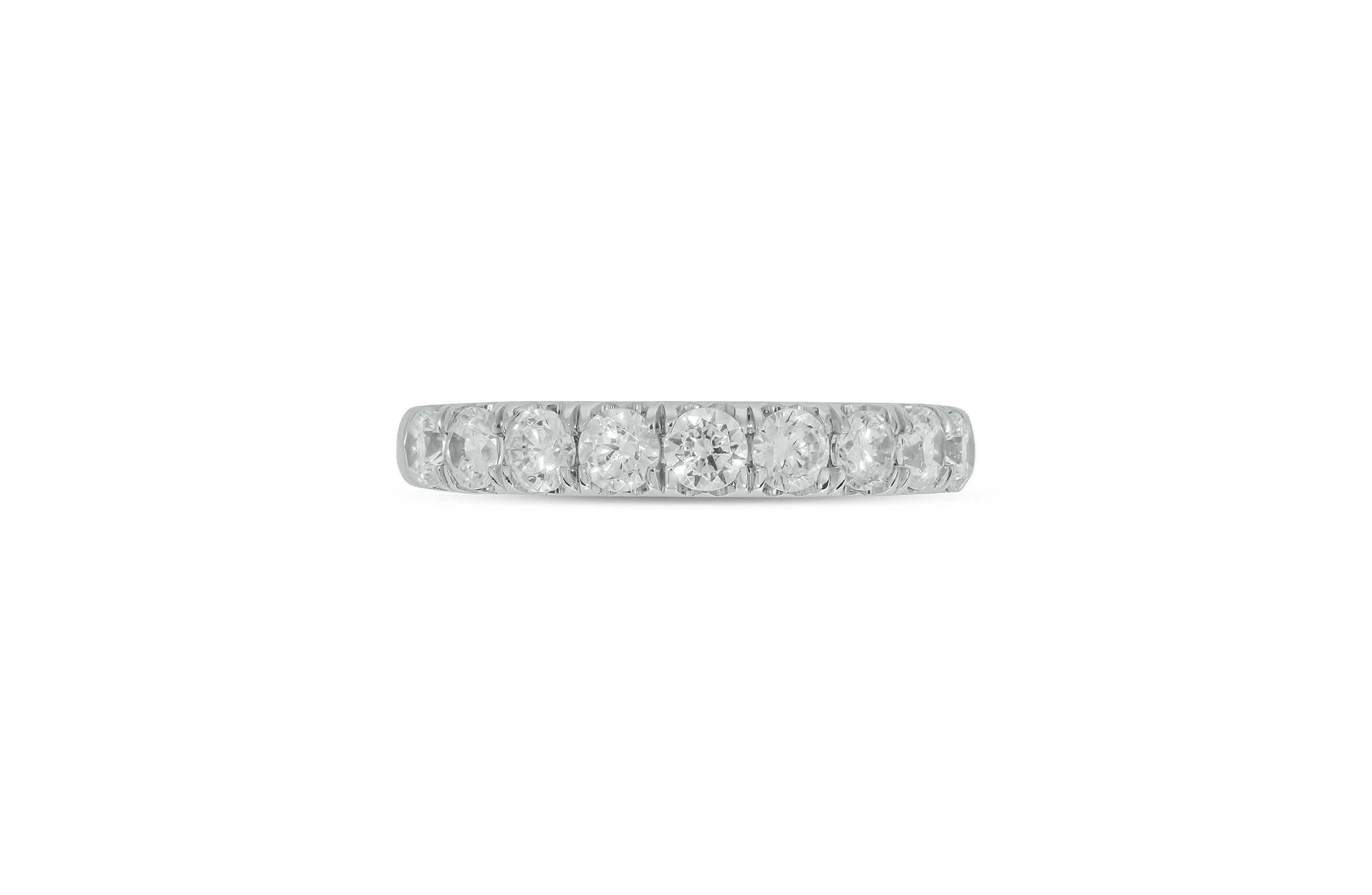 Lab Created 1 Carat Lab-Grown Diamond Anniversary Ring in Sterling Silver