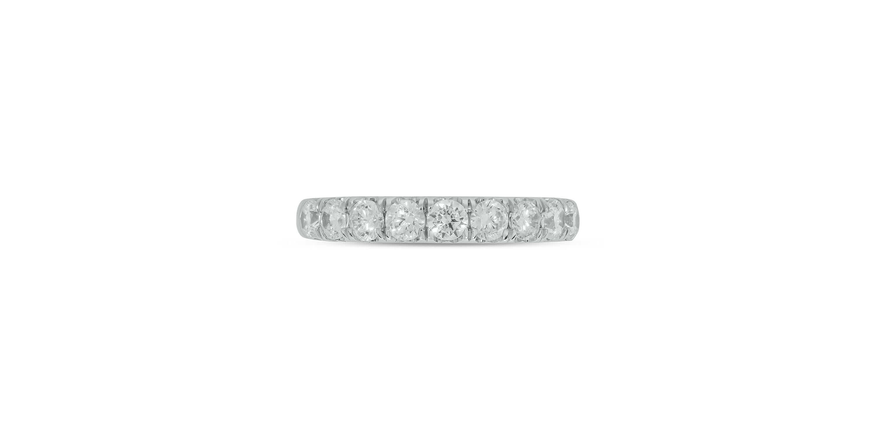 Lab Created 1 Carat Lab-Grown Diamond Anniversary Ring in Sterling Silver