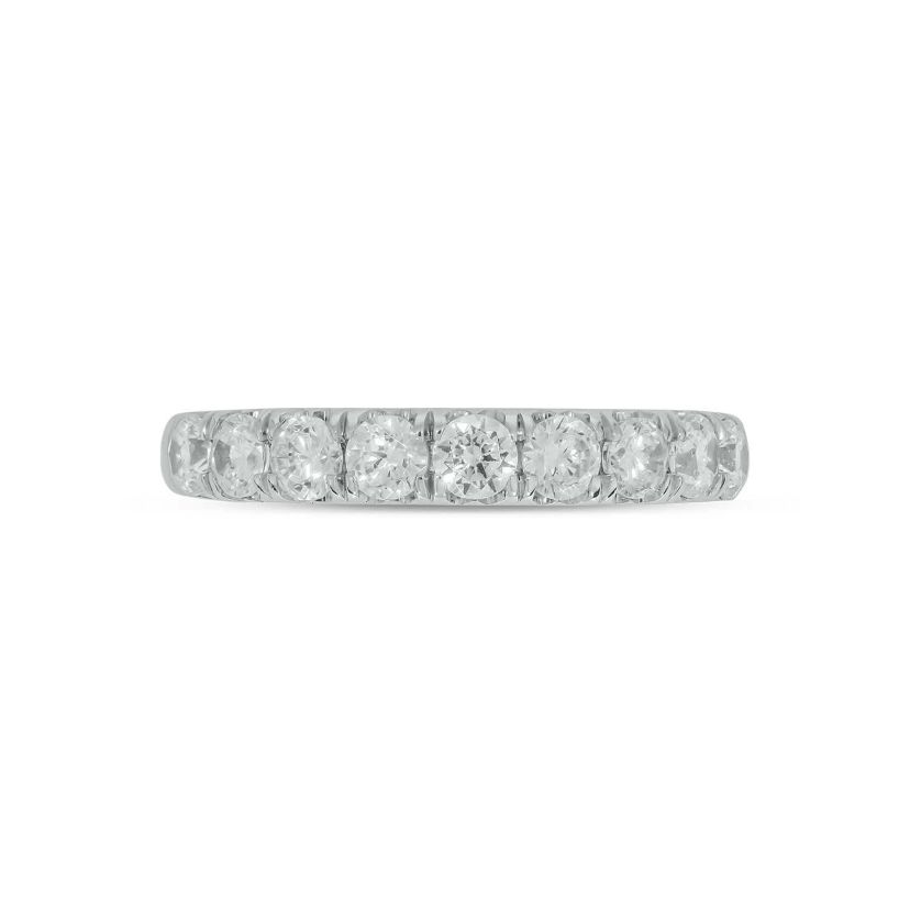 Lab Created 1 Carat Lab-Grown Diamond Anniversary Ring in Sterling Silver