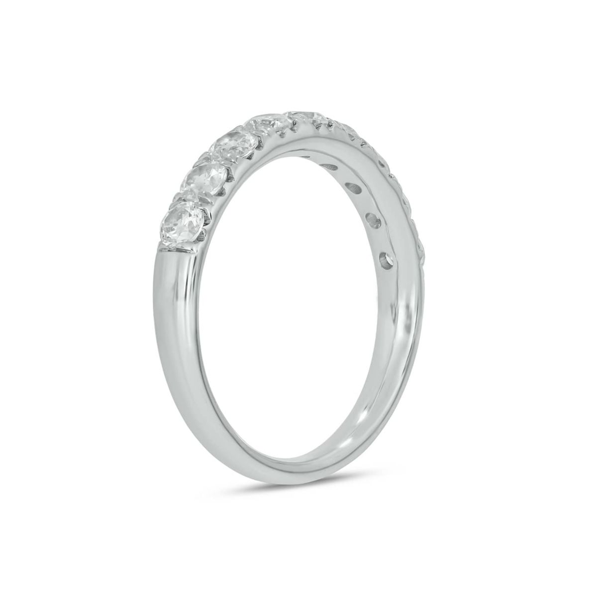 Lab Created 1 Carat Lab-Grown Diamond Anniversary Ring in Sterling Silver