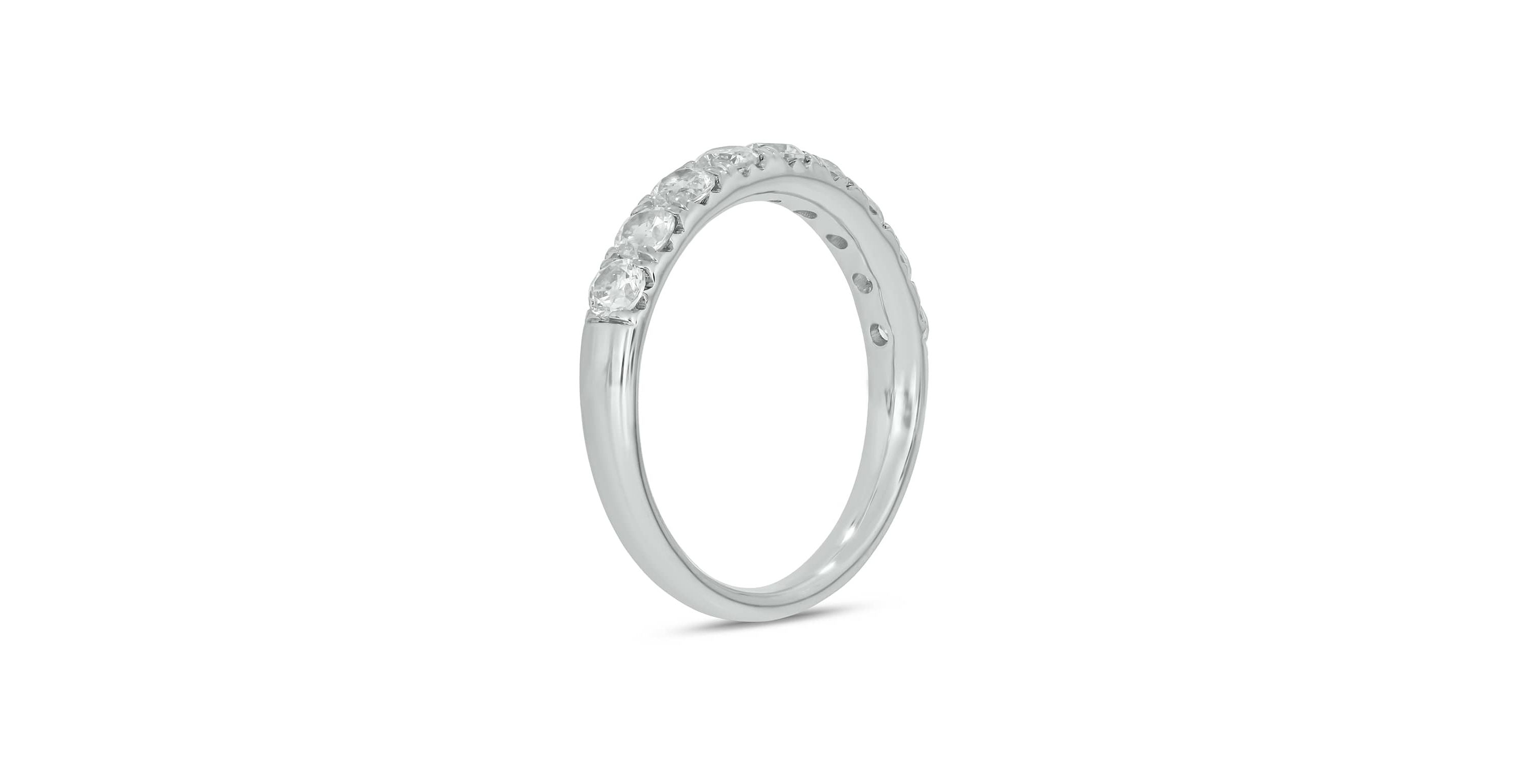 Lab Created 1 Carat Lab-Grown Diamond Anniversary Ring in Sterling Silver