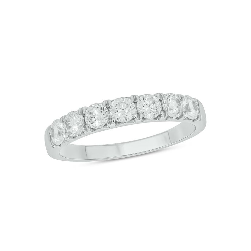 Lab Created 1 Carat Lab-Grown Diamond Playful Anniversary Ring in Sterling Silver