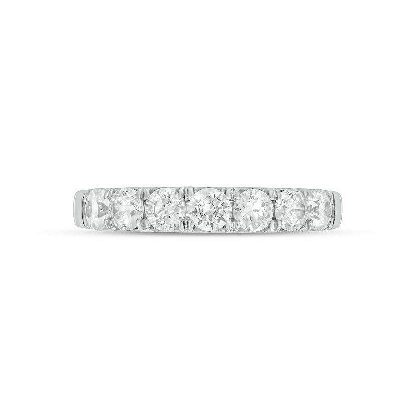 Lab Created 1 Carat Lab-Grown Diamond Playful Anniversary Ring in Sterling Silver