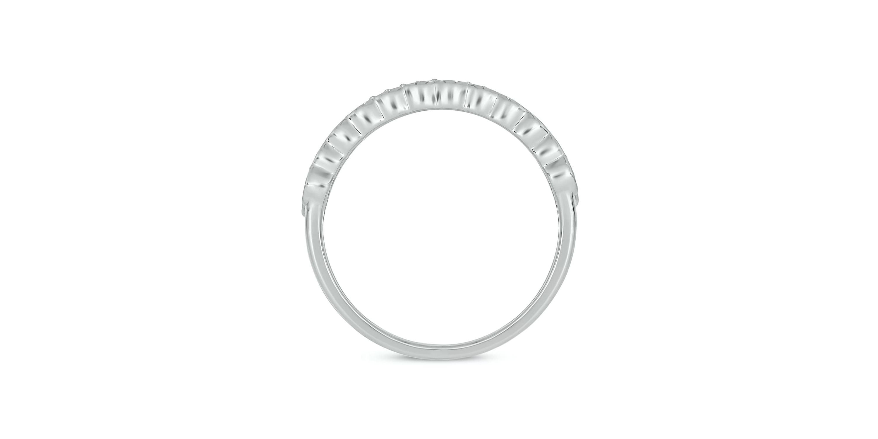 Lab Created 1 Carat Lab-Grown 2 Row Diamond Anniversary Ring in Sterling Silver