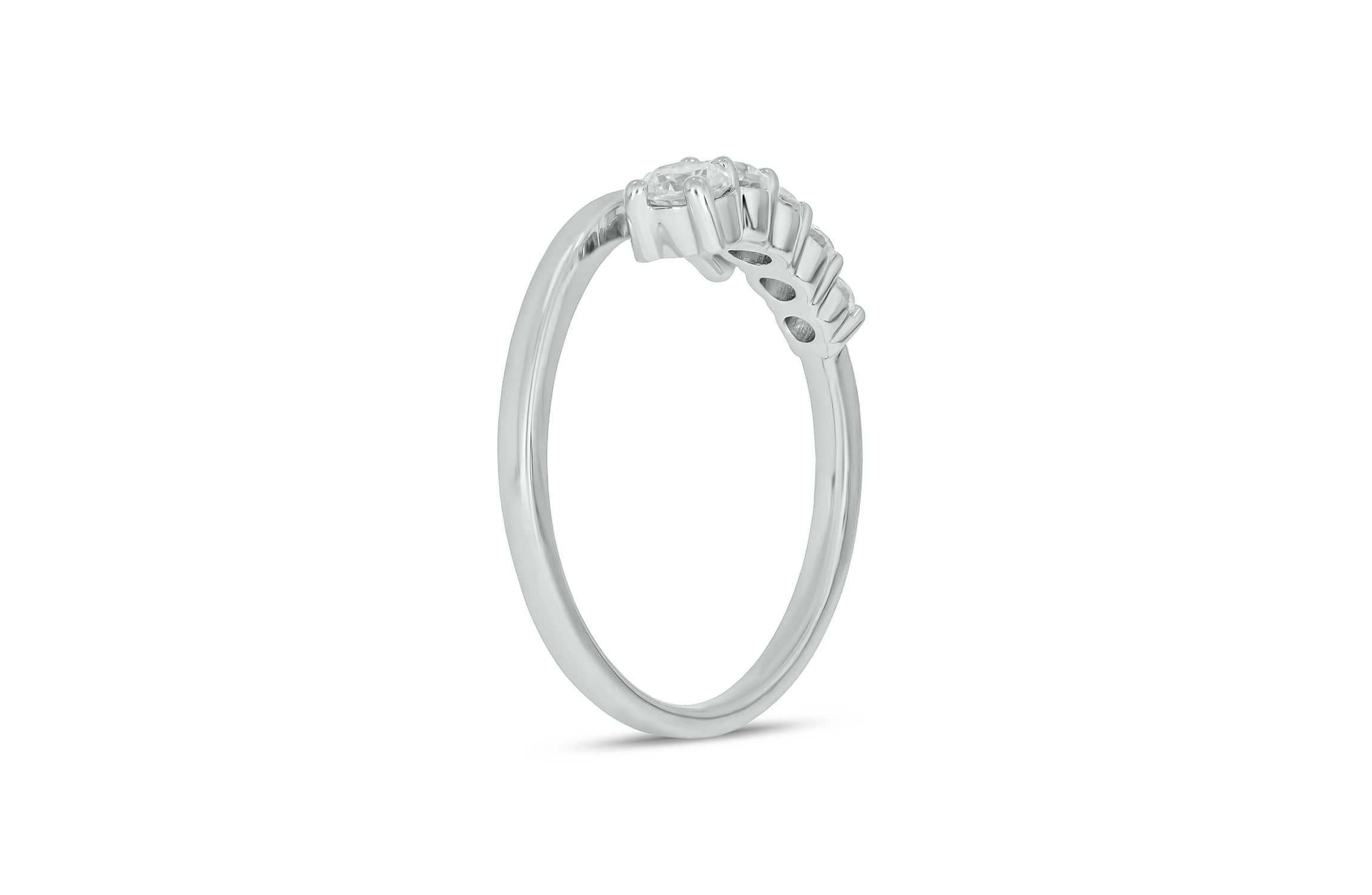 Lab Created 1/2 Carat Lab-Grown Diamond Open Fashion Ring in Sterling Silver