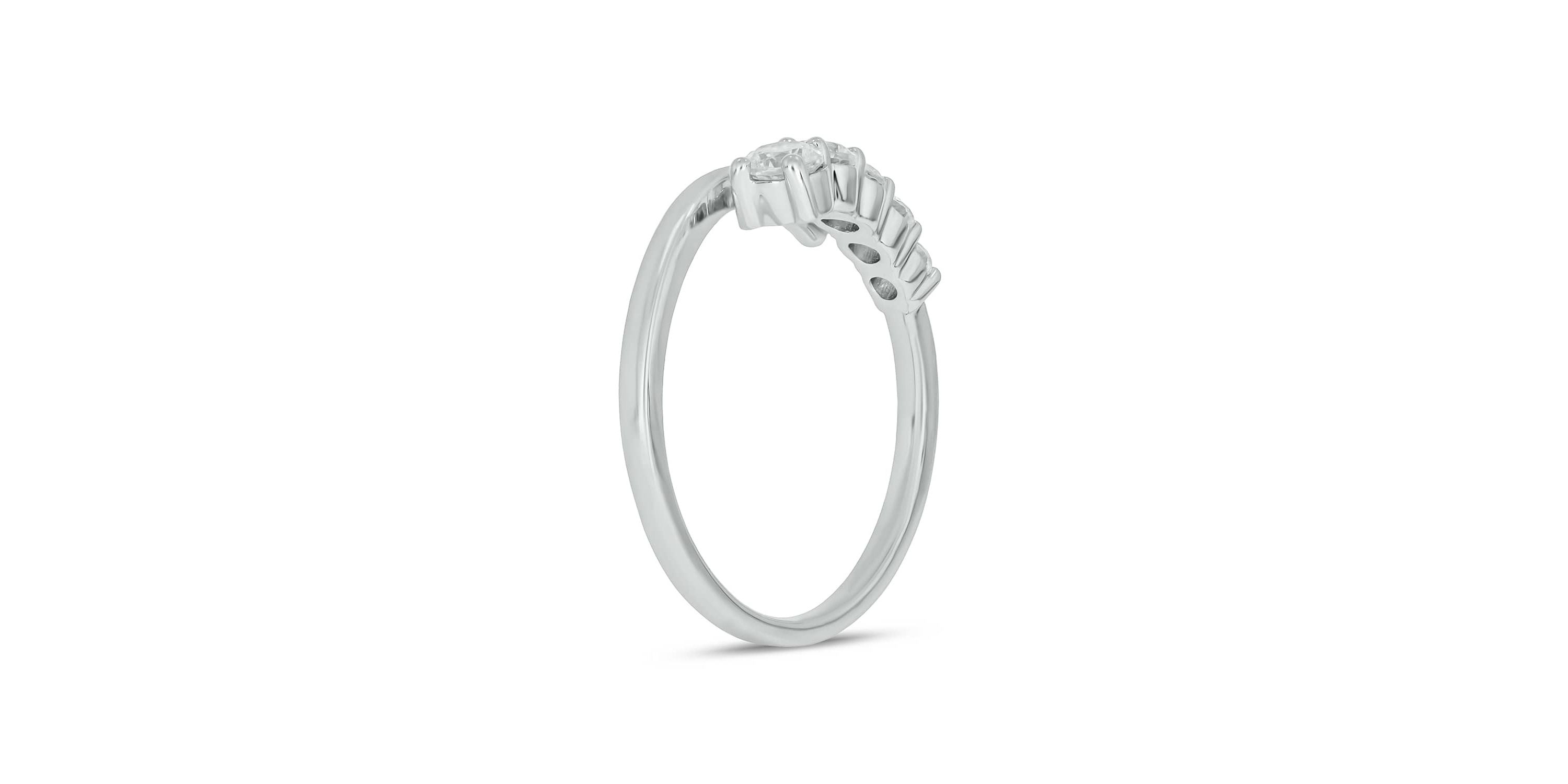 Lab Created 1/2 Carat Lab-Grown Diamond Open Fashion Ring in Sterling Silver
