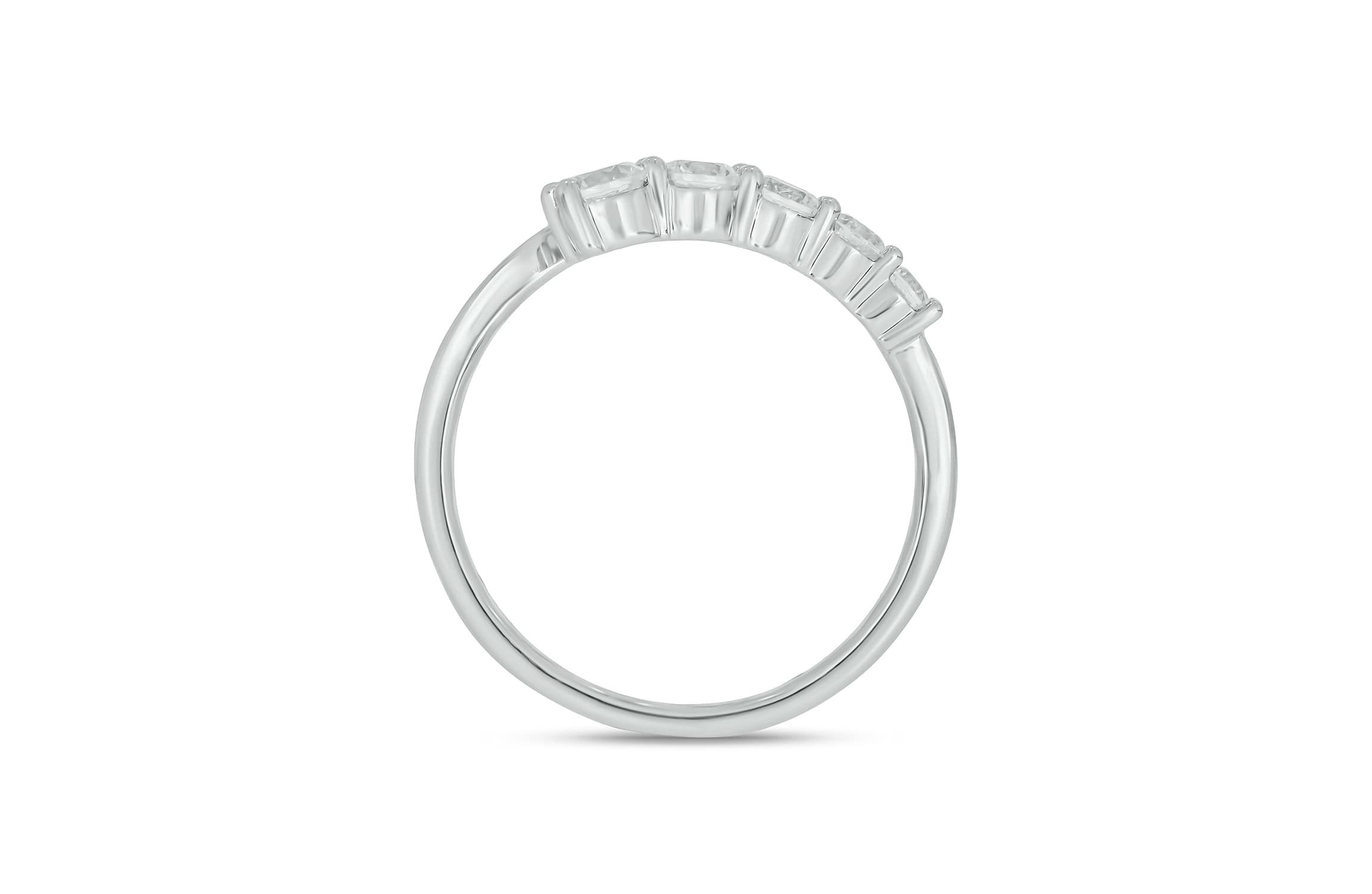 Lab Created 1/2 Carat Lab-Grown Diamond Open Fashion Ring in Sterling Silver