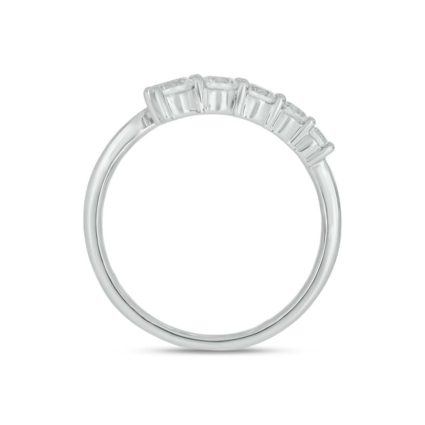 Lab Created 1/2 Carat Lab-Grown Diamond Open Fashion Ring in Sterling Silver