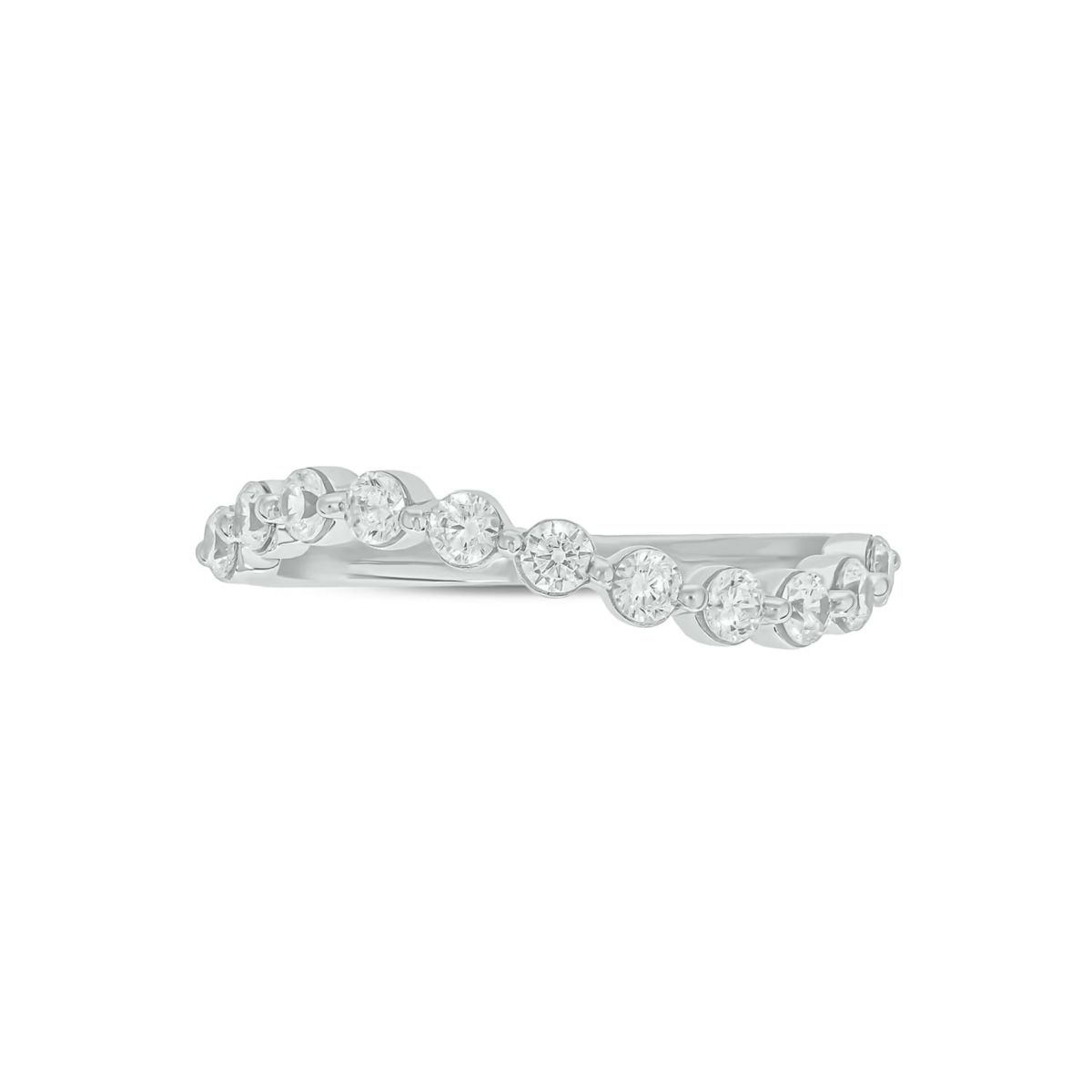 Lab Created 1/2 Carat Lab-Grown Diamond S Flow Anniversary Ring in Sterling Silver