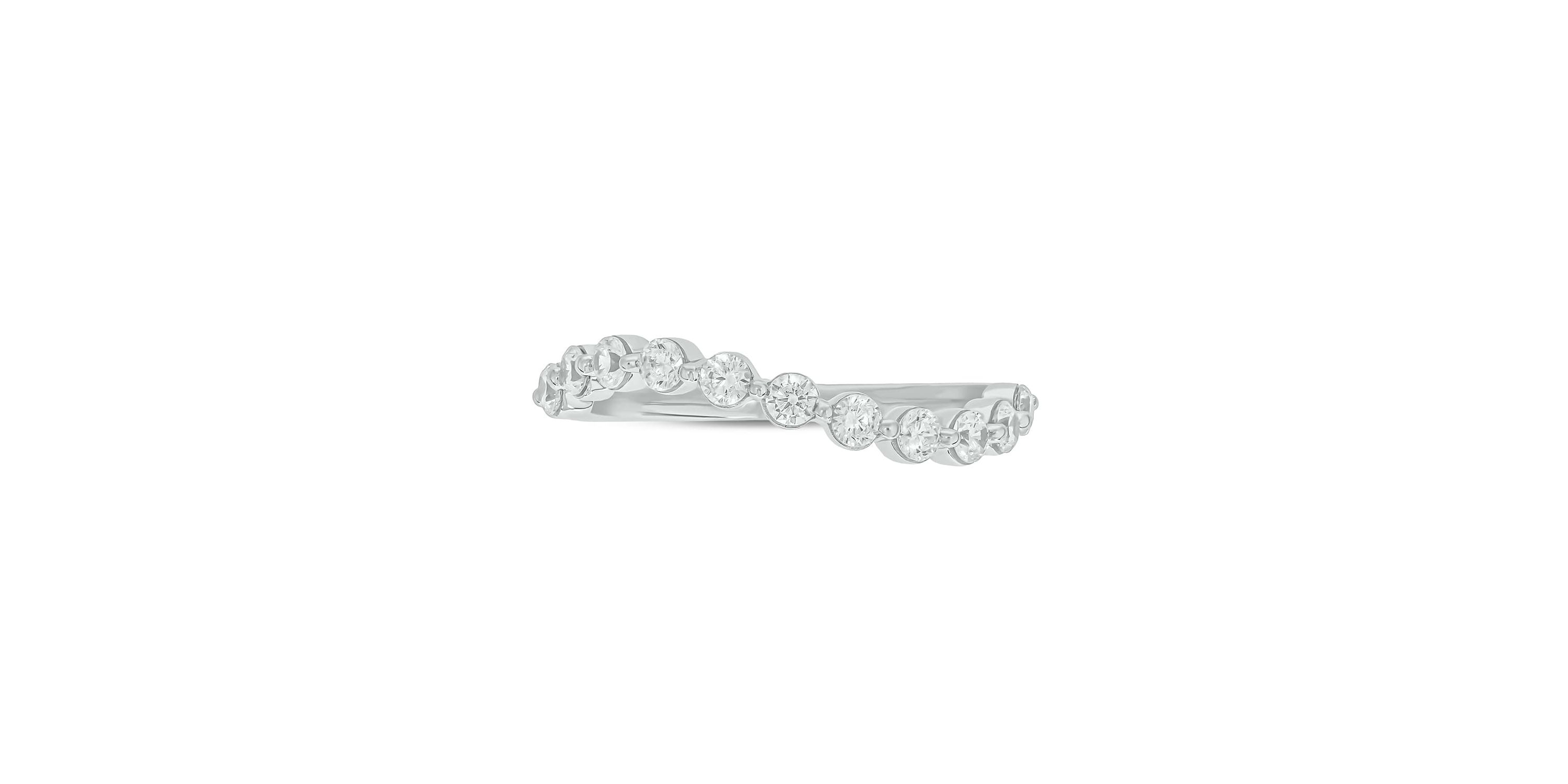 Lab Created 1/2 Carat Lab-Grown Diamond S Flow Anniversary Ring in Sterling Silver