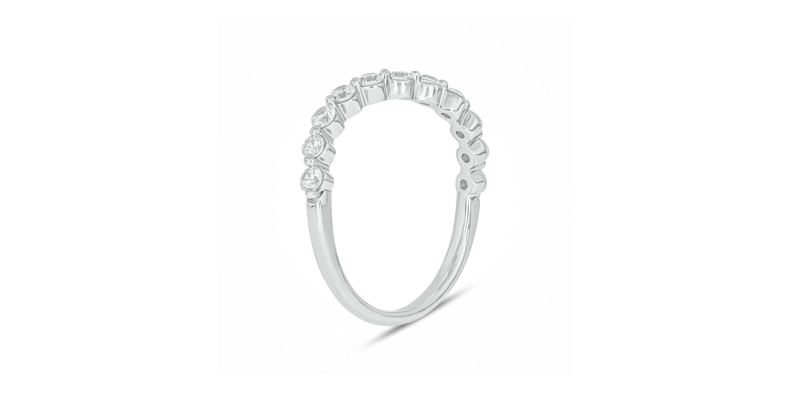 Lab Created 1/2 Carat Lab-Grown Diamond S Flow Anniversary Ring in Sterling Silver