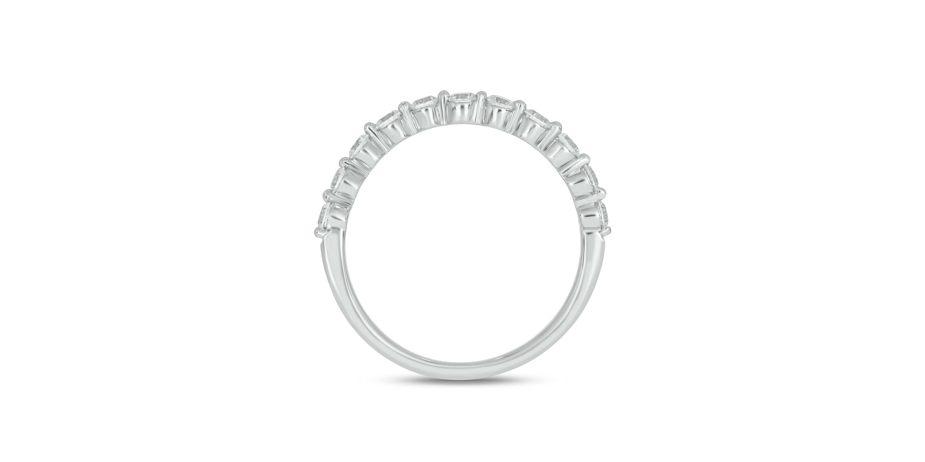 Lab Created 1/2 Carat Lab-Grown Diamond S Flow Anniversary Ring in Sterling Silver