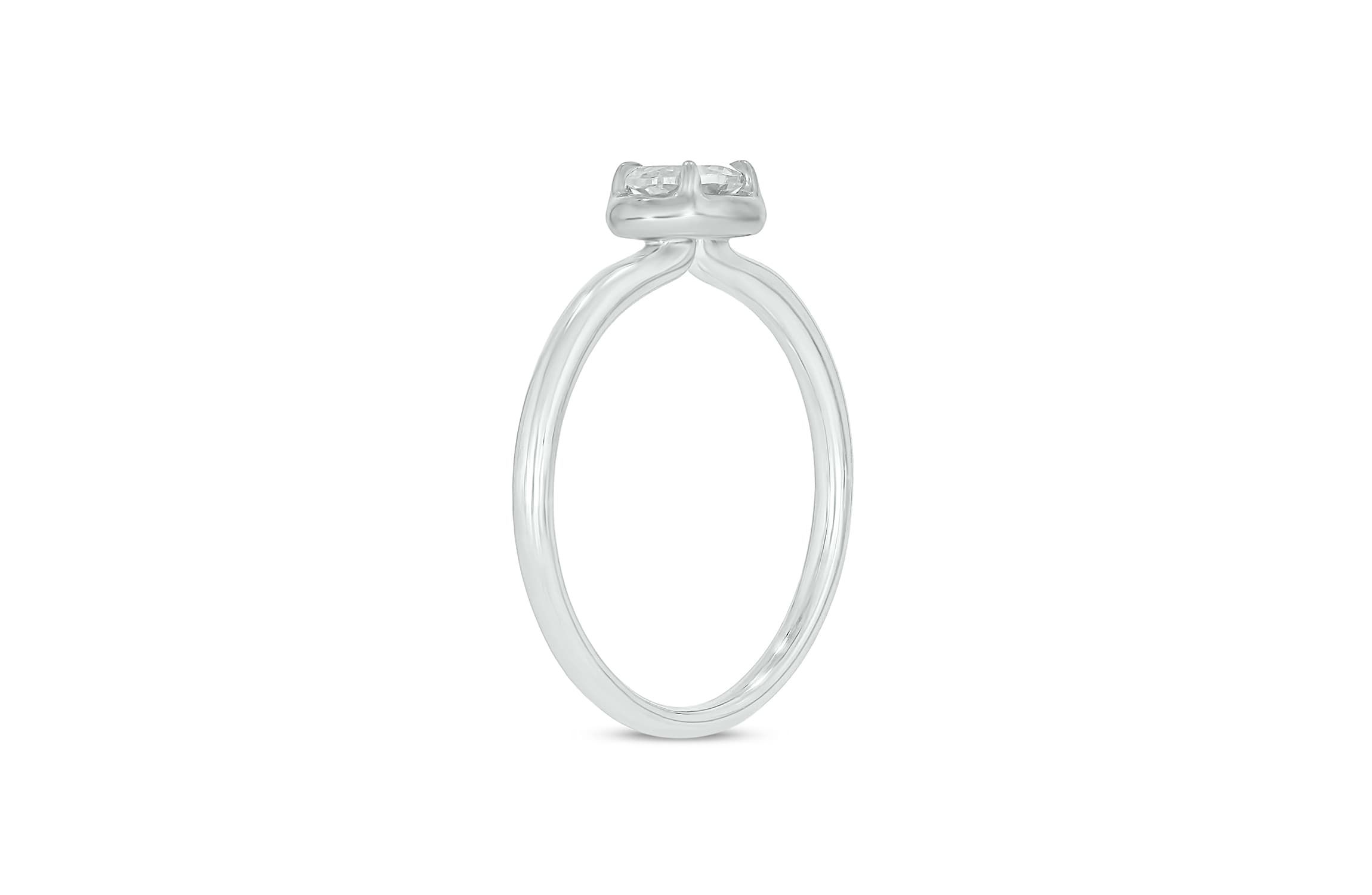 Lab Created 1/3 Carat Lab-Grown Diamond Solitaire Oval Ring in Sterling Silver