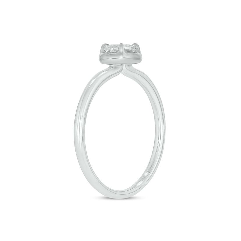 Lab Created 1/3 Carat Lab-Grown Diamond Solitaire Oval Ring in Sterling Silver