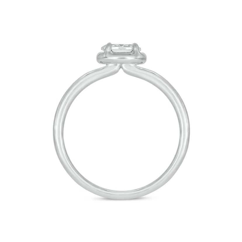Lab Created 1/3 Carat Lab-Grown Diamond Solitaire Oval Ring in Sterling Silver