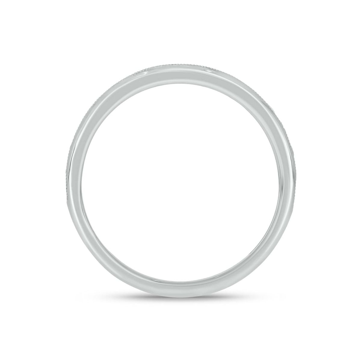 Lab Created 1/2 Carat Lab-Grown Diamond Channel Band  Anniversary Ring in Sterling Silver