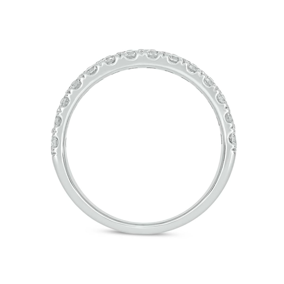 Lab Created 2 Carat Lab-Grown Multi-Row Diamond Anniversary Ring in Sterling Silver
