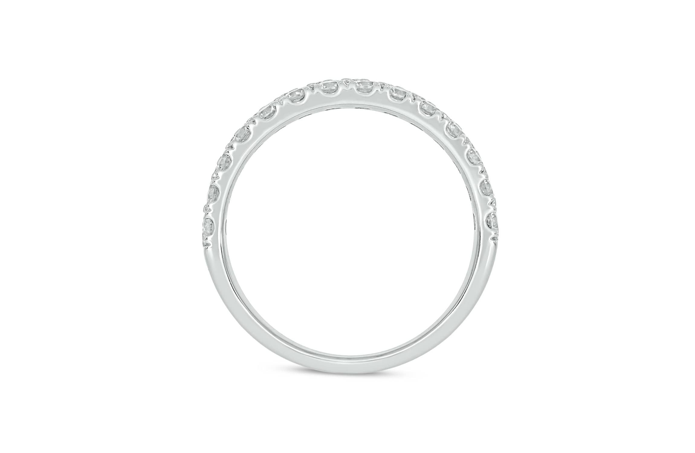 Lab Created 2 Carat Lab-Grown Multi-Row Diamond Anniversary Ring in Sterling Silver