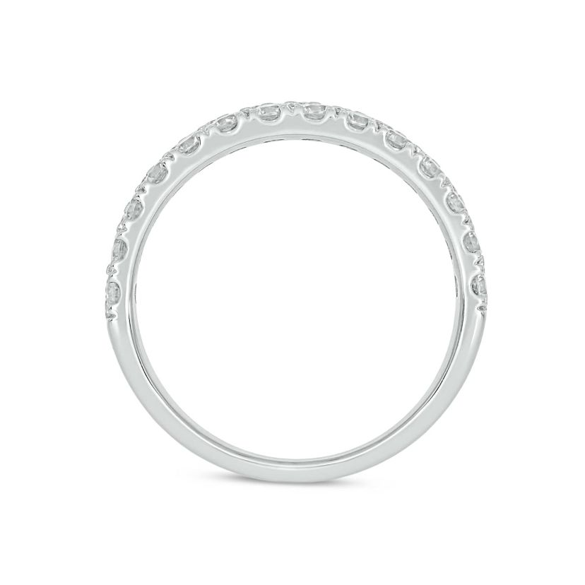 Lab Created 2 Carat Lab-Grown Multi-Row Diamond Anniversary Ring in Sterling Silver